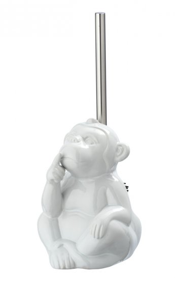 WC-Garnitur Mod. Monkey Quiet Weiß Keramik, Bürstenkopf auswechselbar