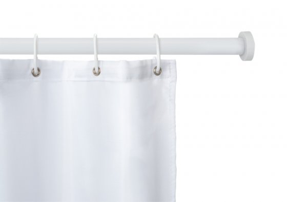 Teleskop-Duschstange Mod. Luz 70 - 115 cm, Weiß, aus rostfreiem Aluminium 