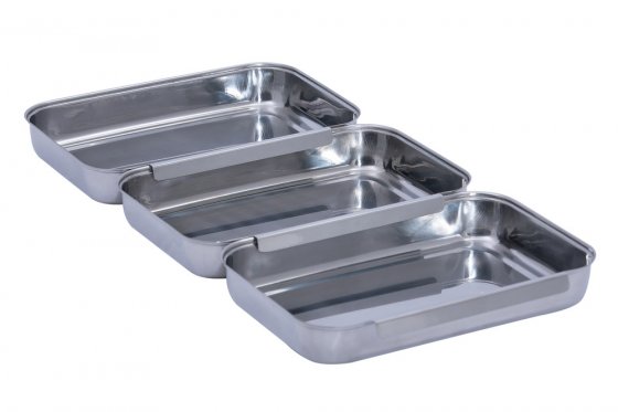 Panier-Set Edelstahl 3-teilig, rostfrei, spülmaschinengeeignet 