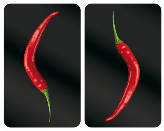 Herdabdeckplatten Universal Hot Peperoni 2er Set, für alle Herdarten