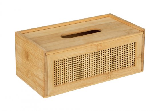 Kosmetiktuchbox Mod. Allegre, aus Bambus und Rattan 