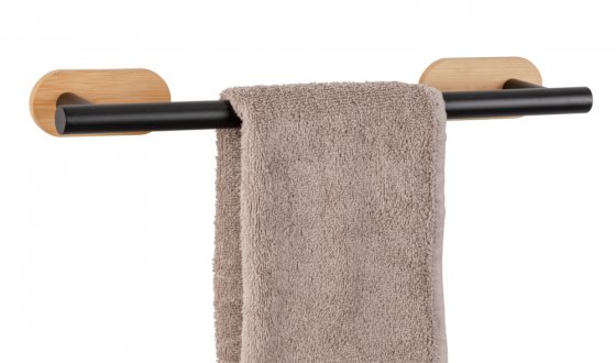 Turbo-Loc® Badetuchstange Mod. Orea Bamboo, 40 cm, Befestigen ohne bohren 