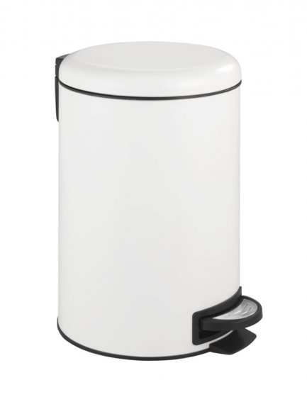 Treteimer Mod. Leman Easy Close Weiß 12 L, mit herausnehmbarem Einsatz