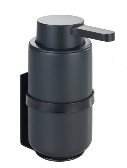 Wand Seifenspender Mod. Woya, Schwarz, Keramik-Seifenspender, 250 ml