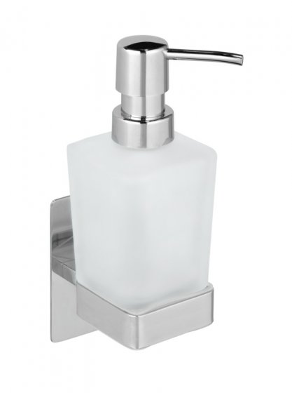 Turbo-Loc® Seifenspender Genova Shine, abnehmbarer Spender aus satiniertem Glas