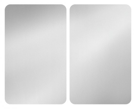 Herdabdeckplatten Universal Silber 2er Set, für alle Herdarten