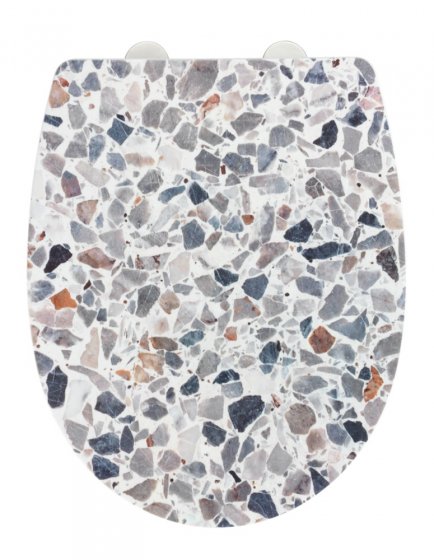 WC-Sitz Mod. Terrazzo High Gloss, aus bruchstabilem Thermoplast