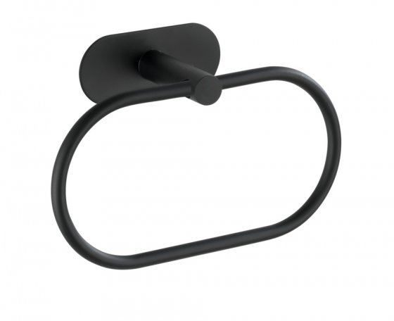 Turbo-Loc® Handtuchring Mod. Orea Black Matt, Befestigen ohne bohren 
