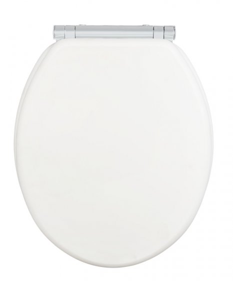 WC-Sitz Mod. Morra Weiß Matt, Universalform, aus massivem MDF mehrfach lackiert