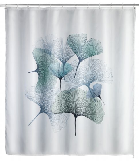Anti-Schimmel Duschvorhang Mod. Ginkgo, antibakteriell beschichtet 