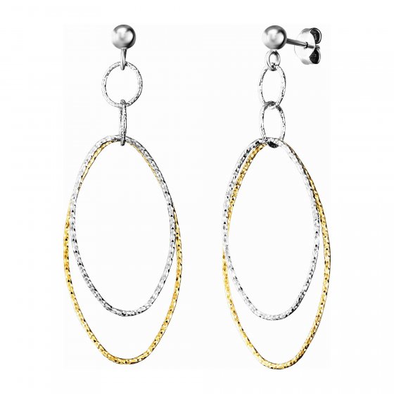 Ohrstecker 925/- Sterling Silber rhodiniert/vergoldet 