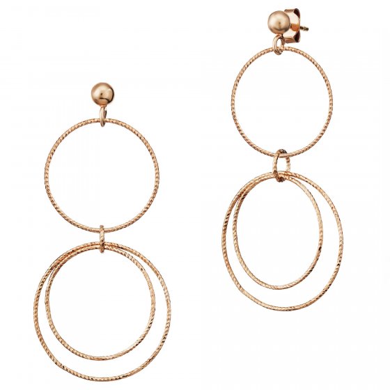 Ohrstecker 925/- Sterling Silber rotvergoldet 