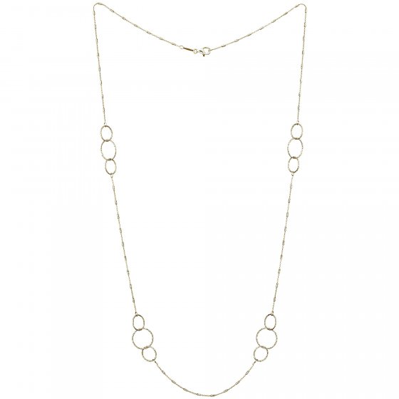 Kette 925/- Sterling Silber diamantiert vergoldet 80 cm 