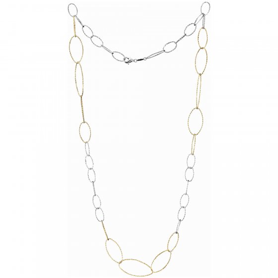 Kette 925/- Sterling Silber rhodiniert/vergoldet  80 cm 