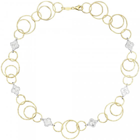 Kette 925/- Sterling Silber rhodiniert/vergoldet 