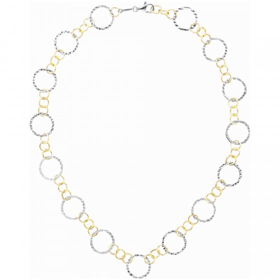 Kette 925/- Sterling Silber rhodiniert/vergoldet  50 cm 