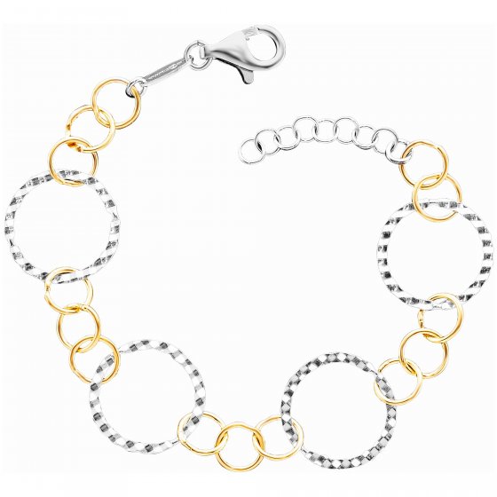 Armband 925/- Sterling Silber rhodiniert/vergoldet  19 cm 