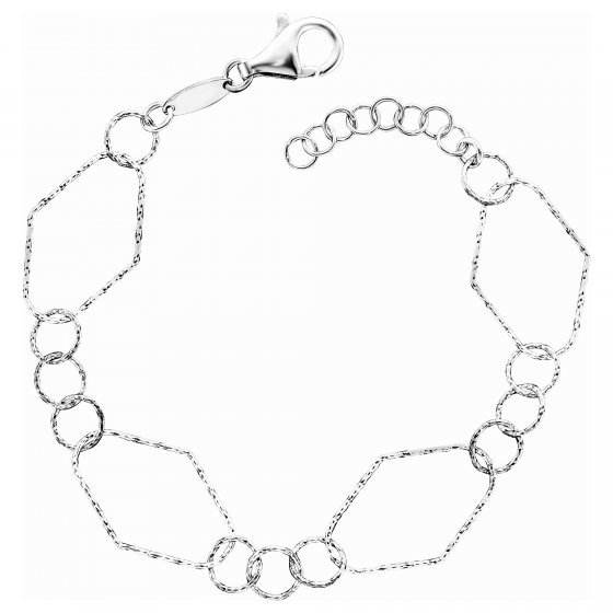 Armband 925/- Sterling Silber rhodiniert  19 cm 
