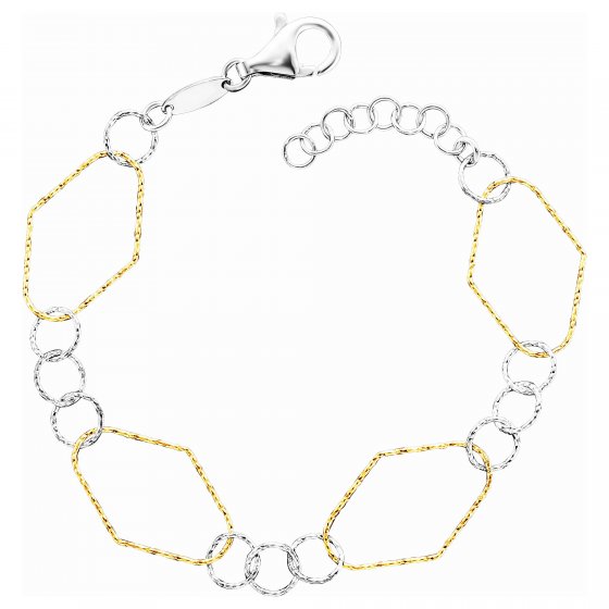 Armband 925/- Sterling Silber rhodiniert/vergoldet  19 