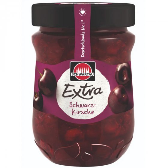 Schwartau Extra Schwarzkirsche Frühstück Fruchtaufstrich vegan 340g 