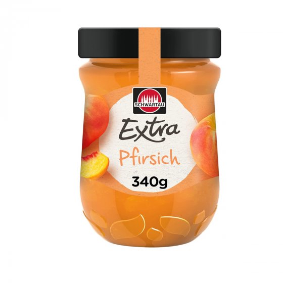 Schwartau Extra Pfirsich Konfitüre vegan und laktosefrei 340g 