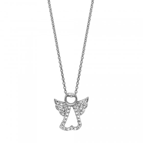 Anhänger mit Kette 925/- Sterling Silber rhodiniert mit Anhänger Engel 