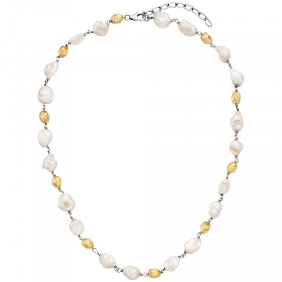 Collier 925/- Sterling Silber vergoldet Süßwasserperlen 