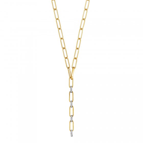 Kette 925/- Sterling Silber vergoldet  Zirkonia 