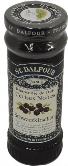 St. Dalfour Fruchtaufstrich Schwarzkirschen Aufstrich Konfitüre 280g 