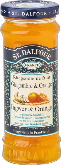 St. Dalfour Fruchtaufstrich Ingwer Orange Brotaufstrich Konfitüre 280g 