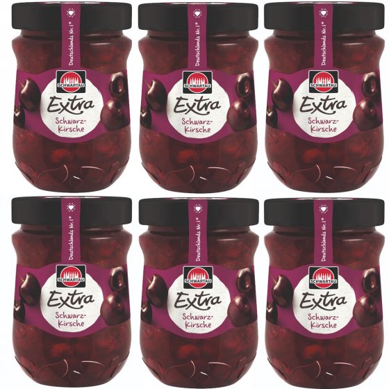 Schwartau Extra Schwarzkirsche Frühstück Fruchtaufstrich 340g 6er Pack 