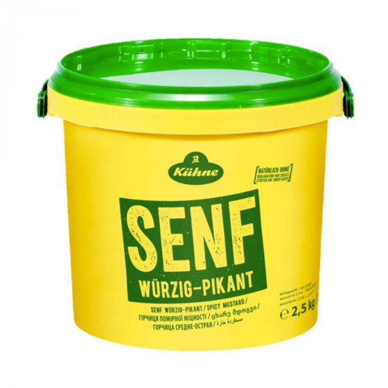 Kuehne Senf wuerzig pikant aromatisch abgestimmt im Becher 2500g 