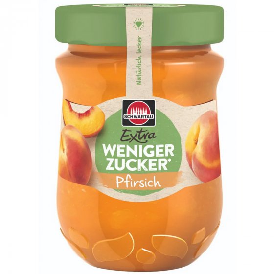 Schwartau Extra Pfirsich Fruchtaufstrich mit Weniger Zucker 300g 