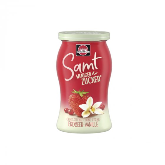 Schwartau Samt Weniger Zucker Erdbeer Vanille Fruchtaufstrich 255g 