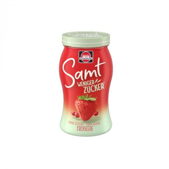 Schwartau Samt Weniger Zucker Erdbeere passierter Fruchtaufstrich 255g 