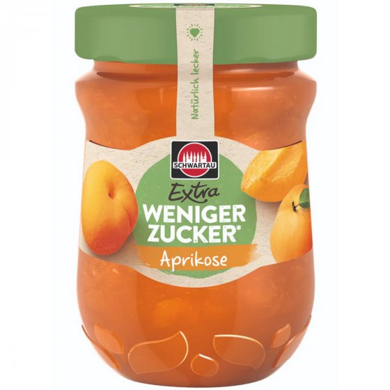 Schwartau Extra Aprikose Fruchtaufstrich mit Weniger Zucker 300g 