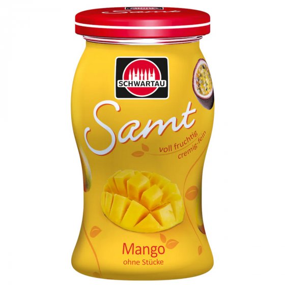Schwartau Samt Mango cremig feiner Fruchtaufstrich ohne Stücke 270g 