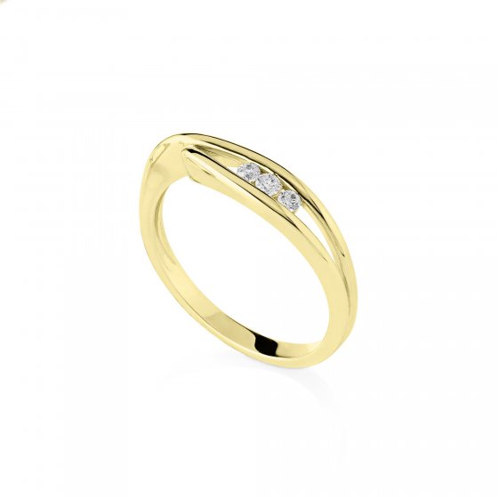 Ring Gold 585 mit 3x Brillant zus. 0,10ct. 