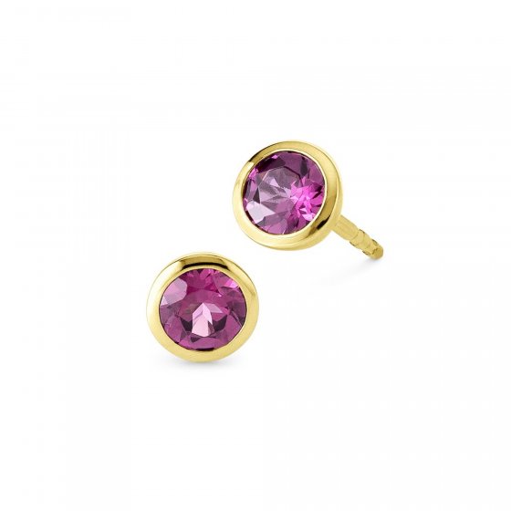 Ohrringe Gold 585 mit 2x Pink Rhodolith 
