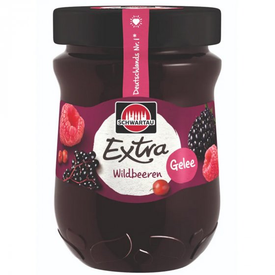 Schwartau Extra Wildbeeren Gelee Frühstück Fruchtaufstrich 340g 