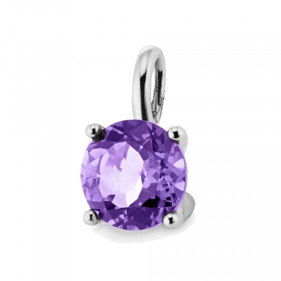 Anhänger 585 Gold mit echtem Amethyst 7mm 