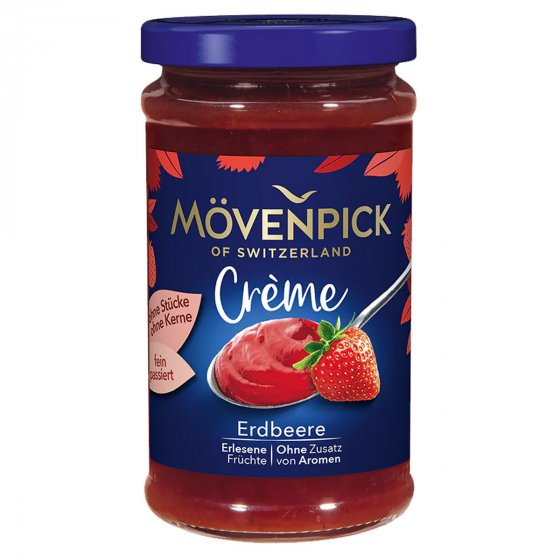 Mövenpick Erdbeere Gourmet Creme Frühstück Fruchtaufstrich 250g 