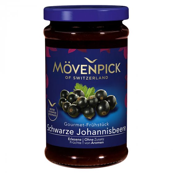 Mövenpick schwarze Johannisbeere Gourmet Fruchtaufstrich 250g 