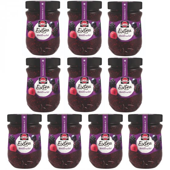 Schwartau Extra Waldfrucht Frühstück Fruchtaufstrich 340g 10er Pack 