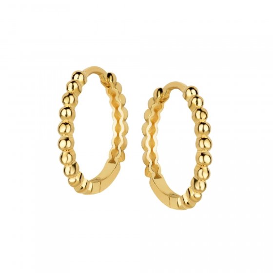 Creolen 925-Sterling Silber vergoldet Glänzend 1,8cm 