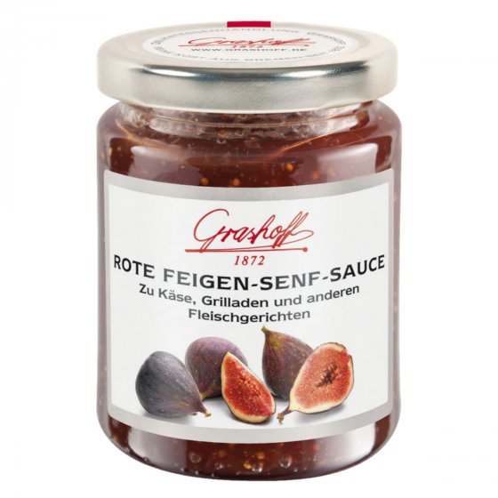 Grashoff Rote Feigen Senf Sauce zu Käse und Fleischgerichten 200ml 