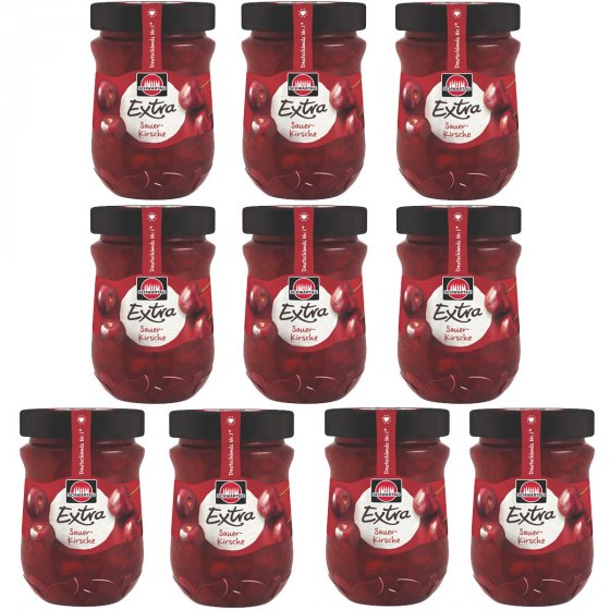 Schwartau Extra Sauerkirsche Frühstück Fruchtaufstrich 340g 10er Pack 