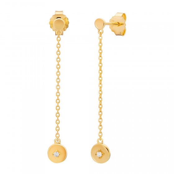 Ohrringe 925 Sterling Silber vergoldet Boho Zirkonia 