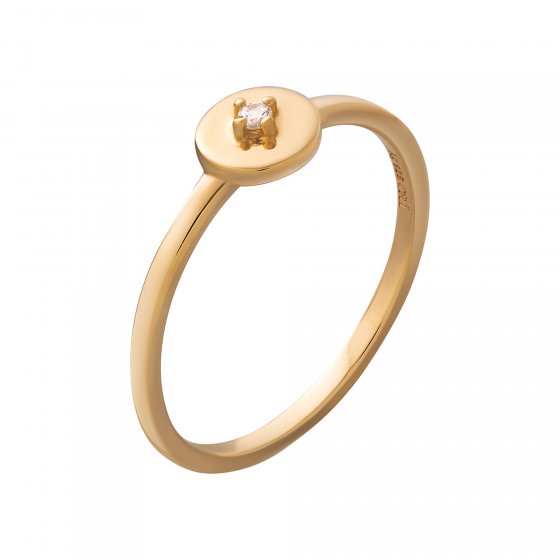 Ring 925 Silber vergoldet Boho Zirkonia 