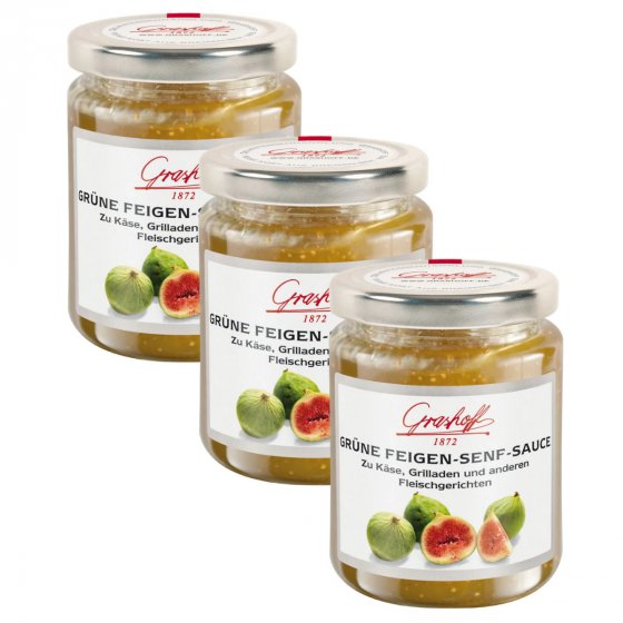 Grashoff Grüne Feigen Senf Sauce Fleischgerichten 200ml 3er Pack 